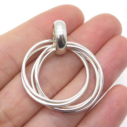 SILPADA 925 Sterling Silver Vintage Interlocked Multi-Circle Pendant