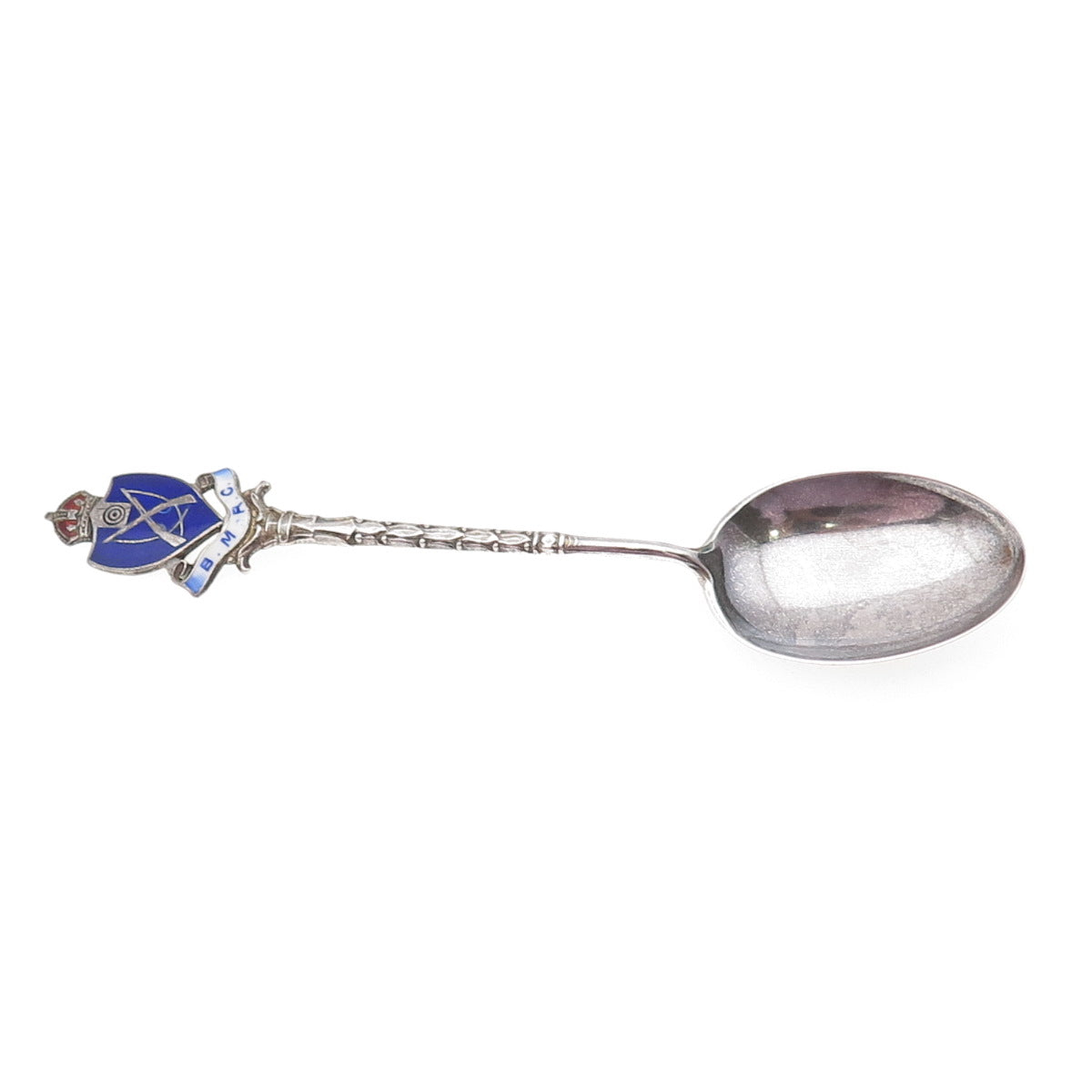 Levi & Salaman 925 Sterling Silver Antique 1908 Birmingham Enamel Coffee Spoon