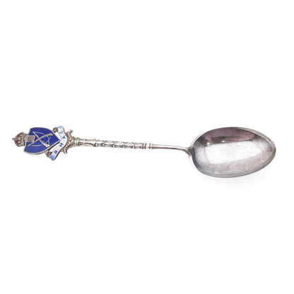 Levi & Salaman 925 Sterling Silver Antique 1908 Birmingham Enamel Coffee Spoon