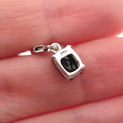 Chuck Clemency 925 Sterling Silver Real Black Onyx Dangle Earrings
