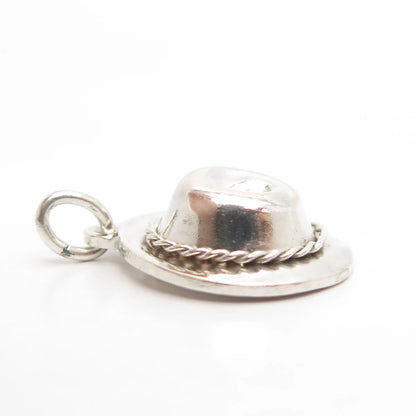 925 Sterling Silver Vintage Hat Charm Pendant