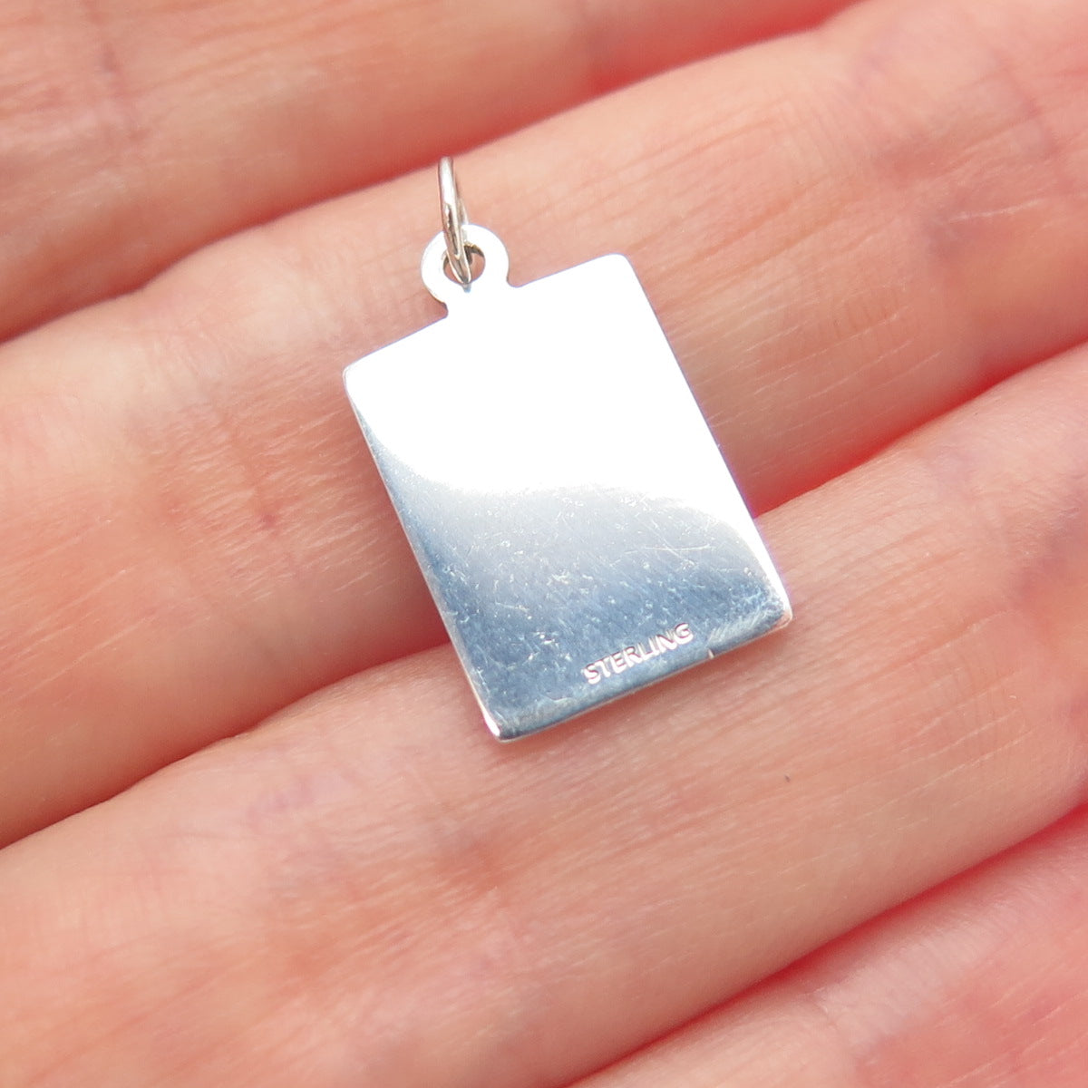 925 Sterling Red Enamel Single It Makes My Bank Account Fat Minimalist Pendant