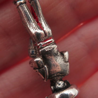 Payton Pepper & Sons Sterling Vintage 1965 Birmingham Bongo Drum Player Pendant