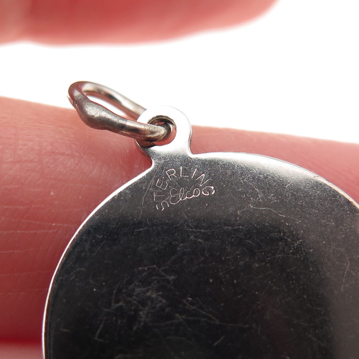 ELCO 925 Sterling Silver Vintage Engraved Happy Birthday Charm Pendant