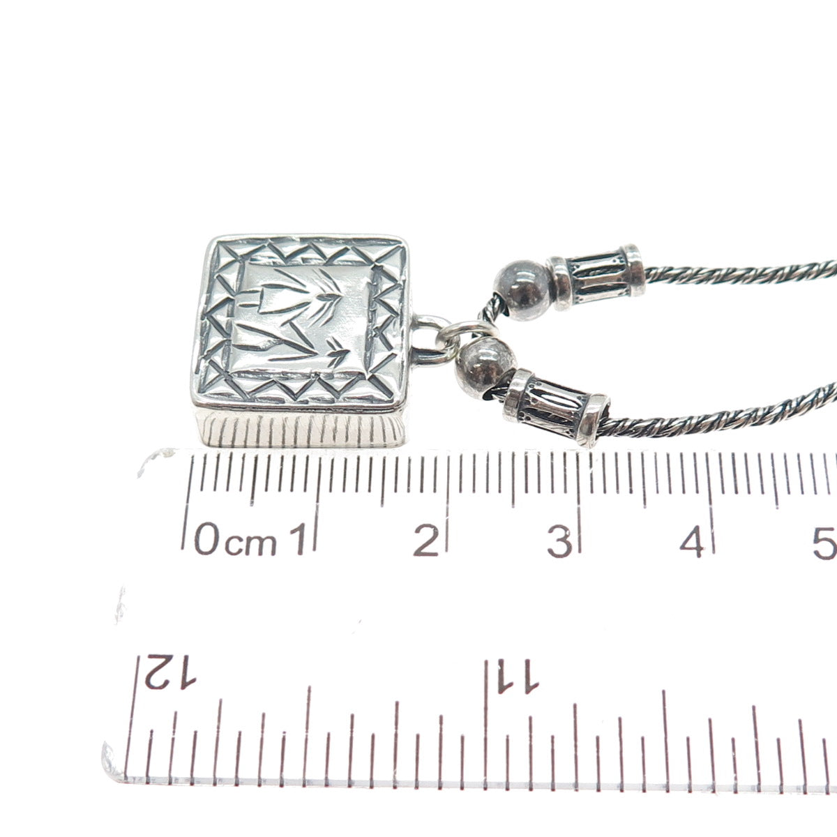 DIDAE 925 Sterling Silver Vintage Adam & Eve Twisted Rope Chain Necklace 16"