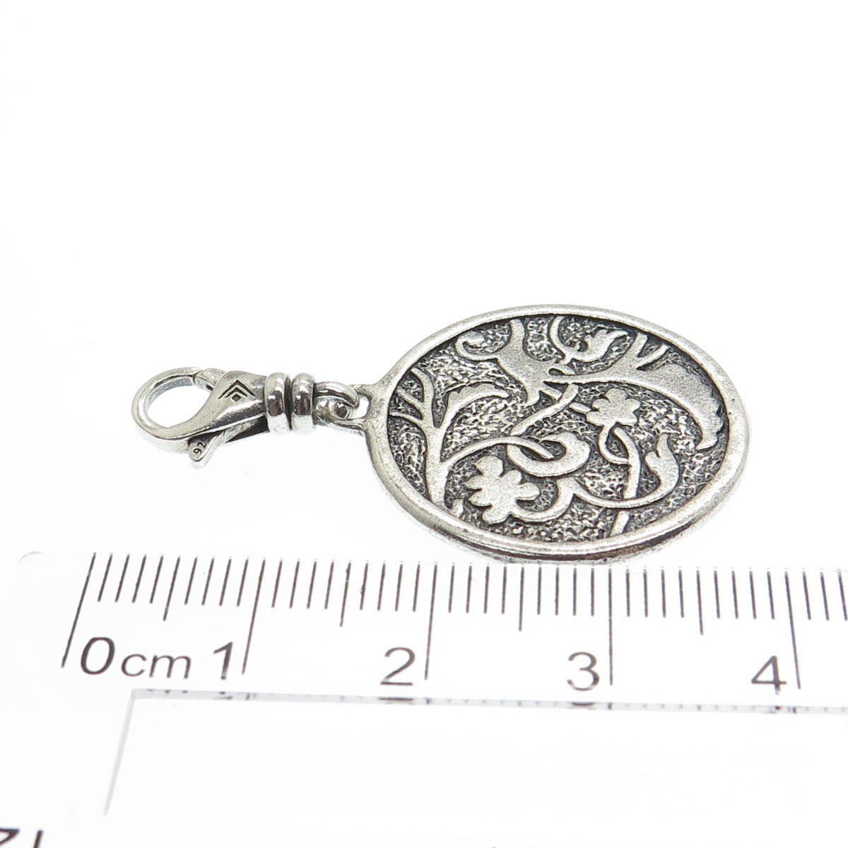 SILPADA Sterling Silver Vintage Dream It Reversible Disc Lobster Clasp Pendant