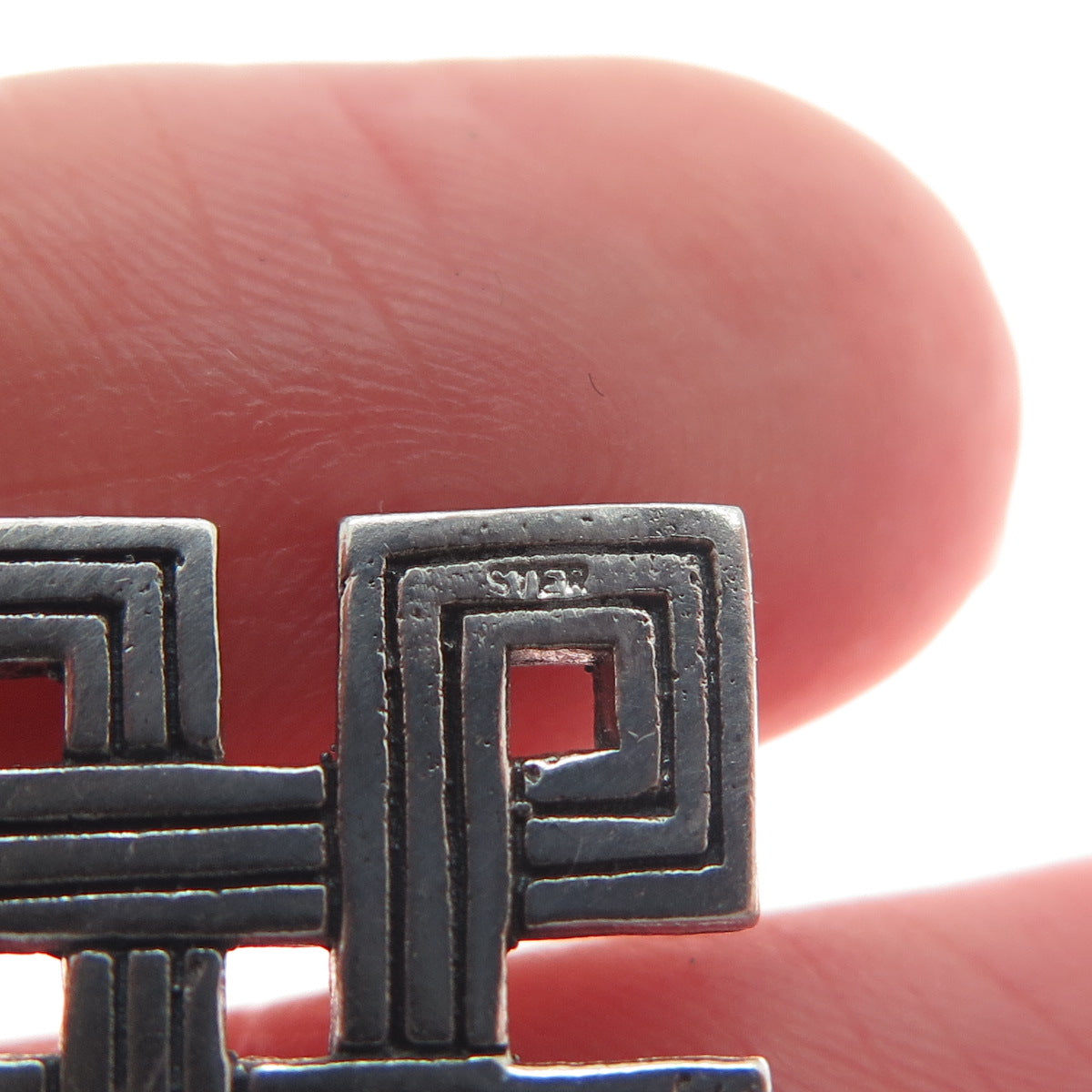 925 Sterling Silver Vintage Celtic Knot Oxidized Dangle Earrings