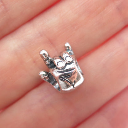 CHAMILIA 925 Sterling Silver I Love You Sign Bead Charm