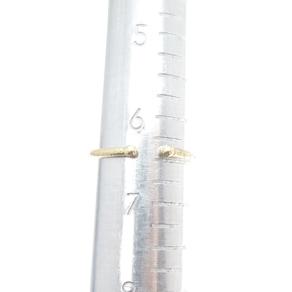 925 Sterling Gold Plated Champagne White Diamond Inlay Adjustable Ring Size 6.5