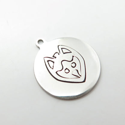 925 Sterling Silver USA Two In Town Fox Charm Pendant