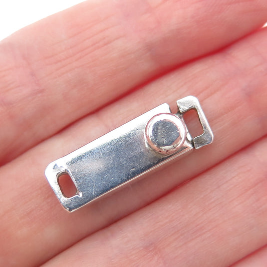 925 Sterling Silver Vintage Mexico Bracelet / Necklace Box Lock Clasp