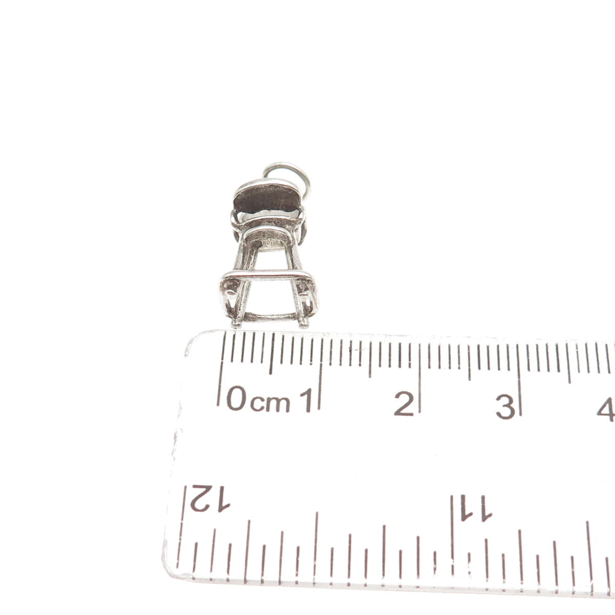 SUNWEST 925 Sterling Silver Vintage Babies High Chair Mini 3D Charm Pendant