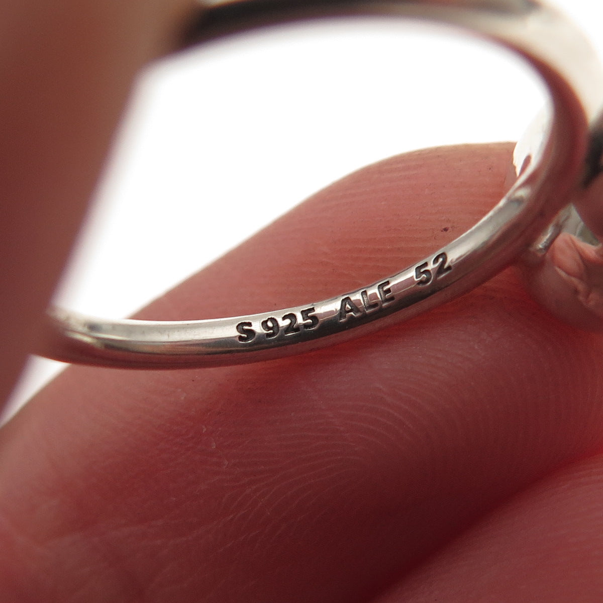Pandora 925 Sterling Silver Clear Crystal Poetic Droplet Ring Size 6