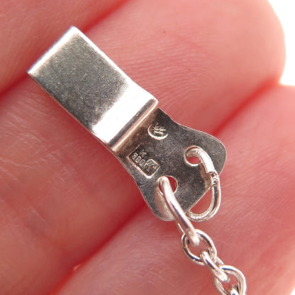 800 Silver Vintage Poland Bracelet / Necklace Box Lock Clasp