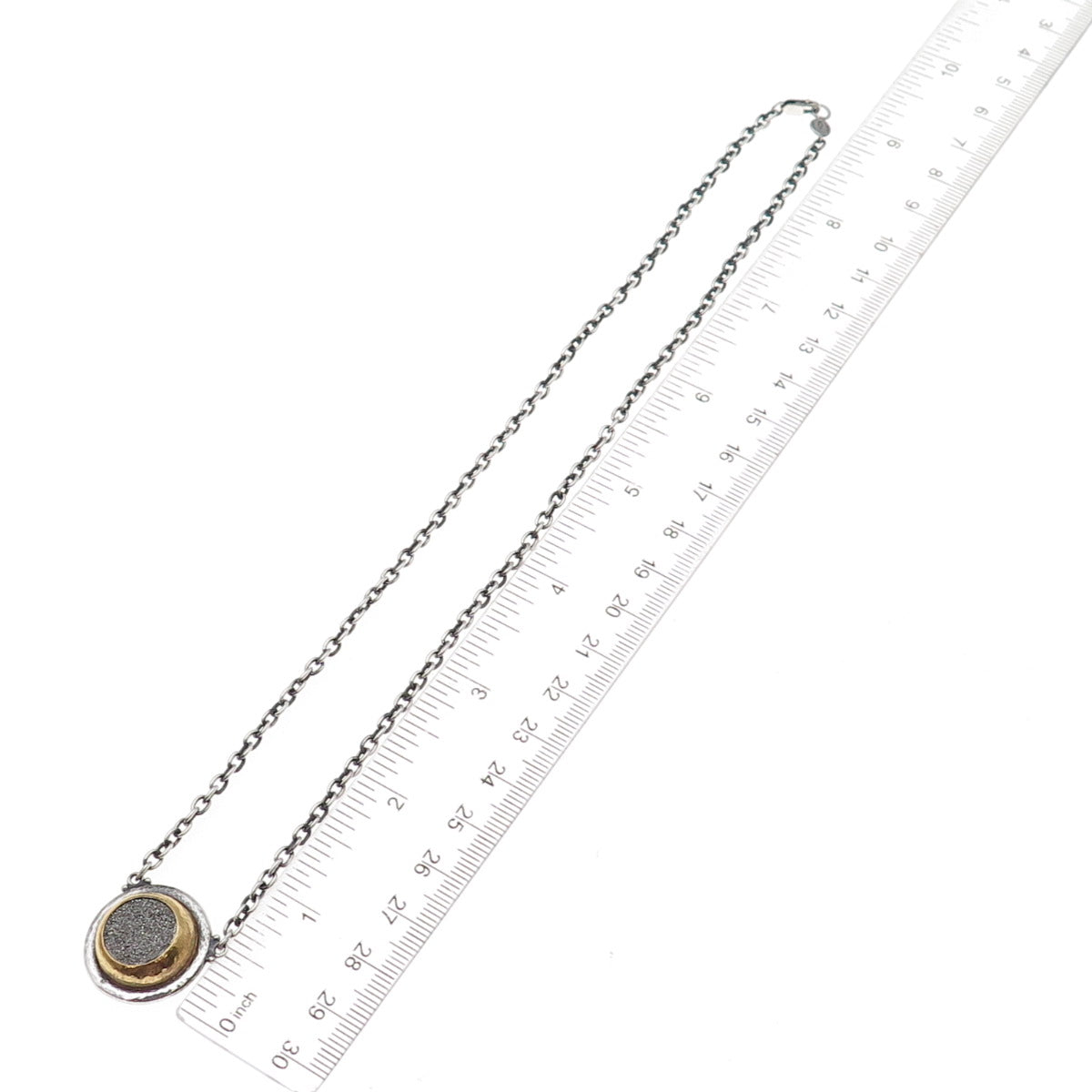 Gurhan 925 Sterling Silver 24K Gold Vintage Real Druzy Cable Chain Necklace 18"