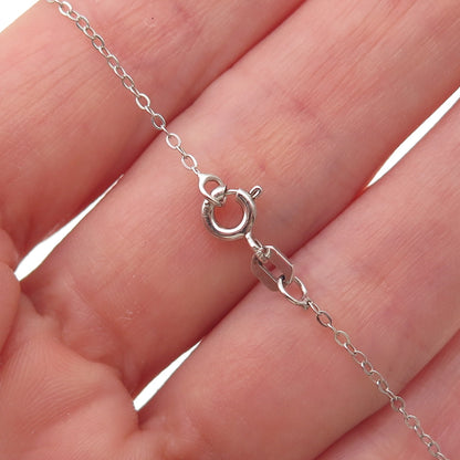 Chuck Clemency 925 Sterling Silver Real Tanzanite Cable Chain Necklace 20"