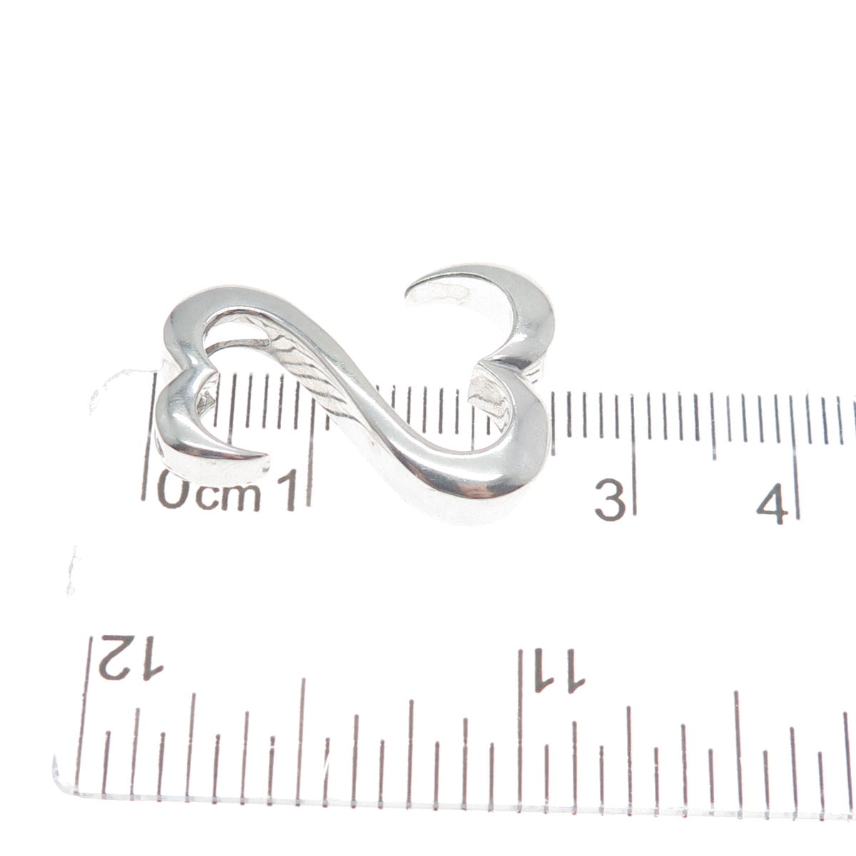 925 Sterling Silver Open Heart Slide Pendant