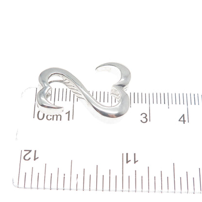 925 Sterling Silver Open Heart Slide Pendant