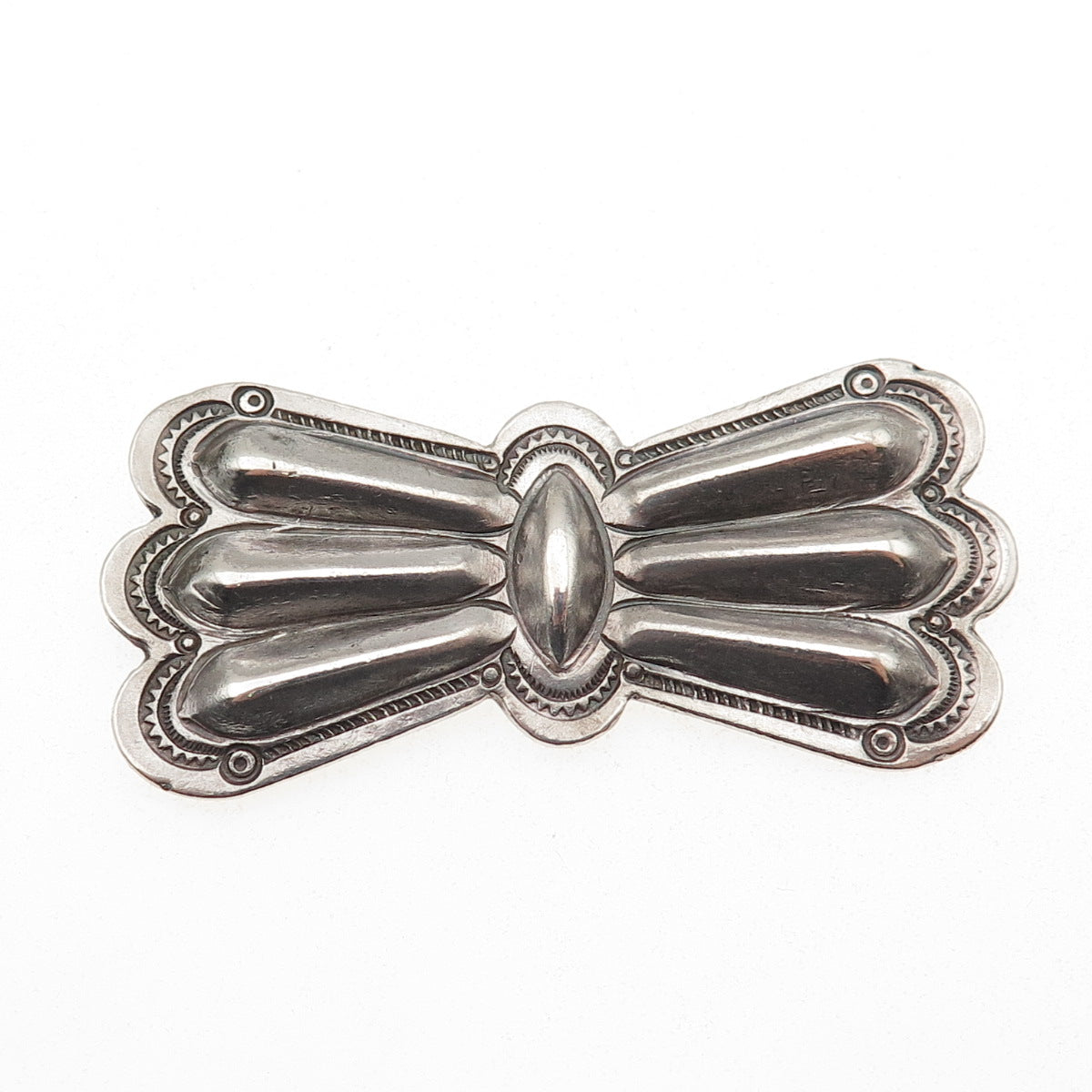 Old Pawn 925 Sterling Silver Vintage Southwestern Butterfly Bow Tribal Belt Part