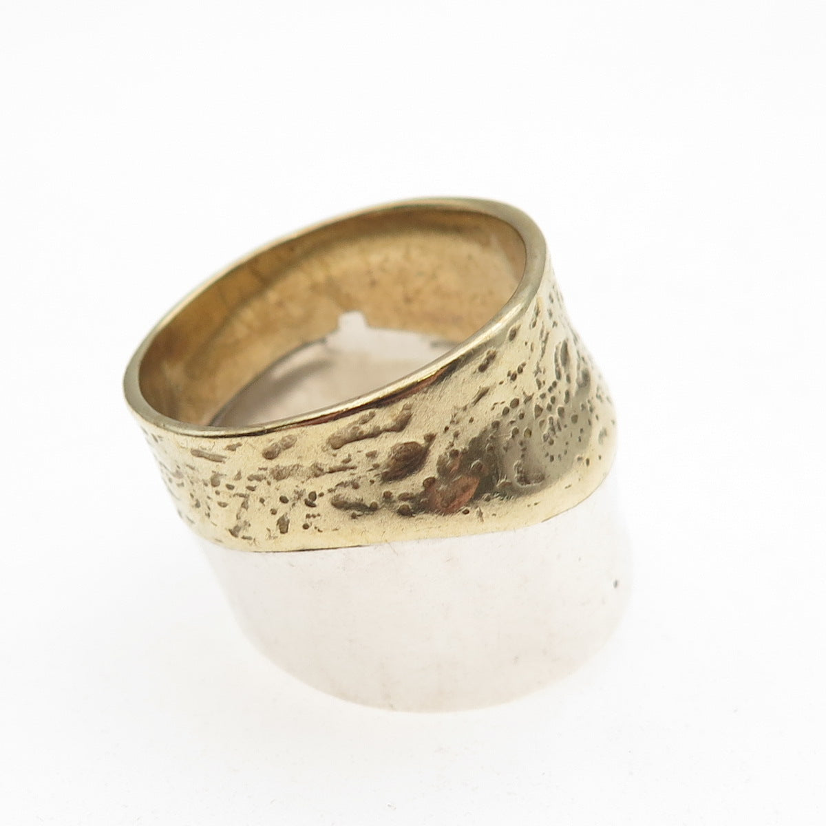 Silpada 925 Sterling Silver 2-Tone Vintage Rain / Shine Ring Size 10.5