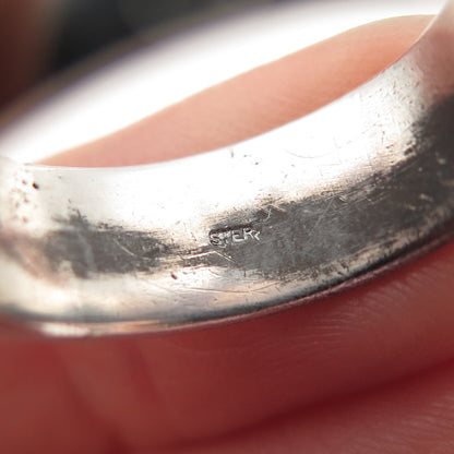 925 Sterling Silver Vintage Arrow All Around Oxidized Band Ring Size 8