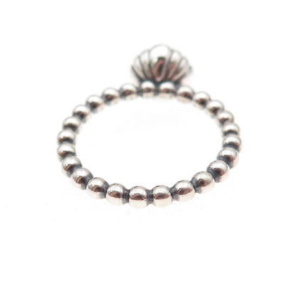 Pandora Sterling Silver Real Amethyst February Birthday Blooms Ring Size 5.25