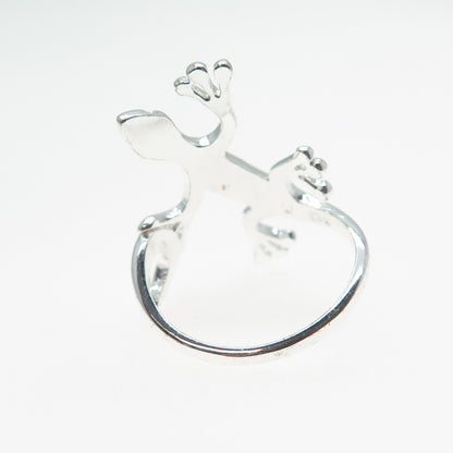 925 Sterling Silver Vintage Lizard Ring Size 8.25