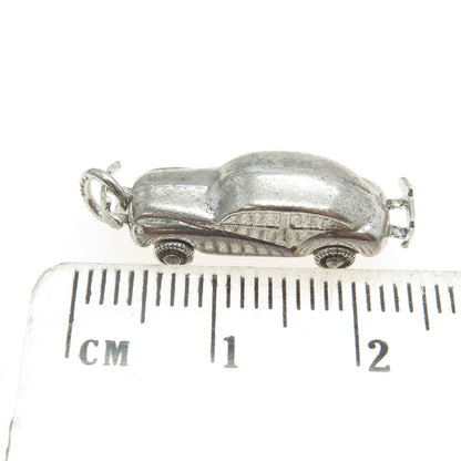 CARL ART 925 Sterling Silver Vintage Retro Car 3D Pendant