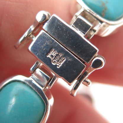 Jay King Desert Rose Sterling Vintage Turquoise Charoite Dual Sided Bracelet 6"