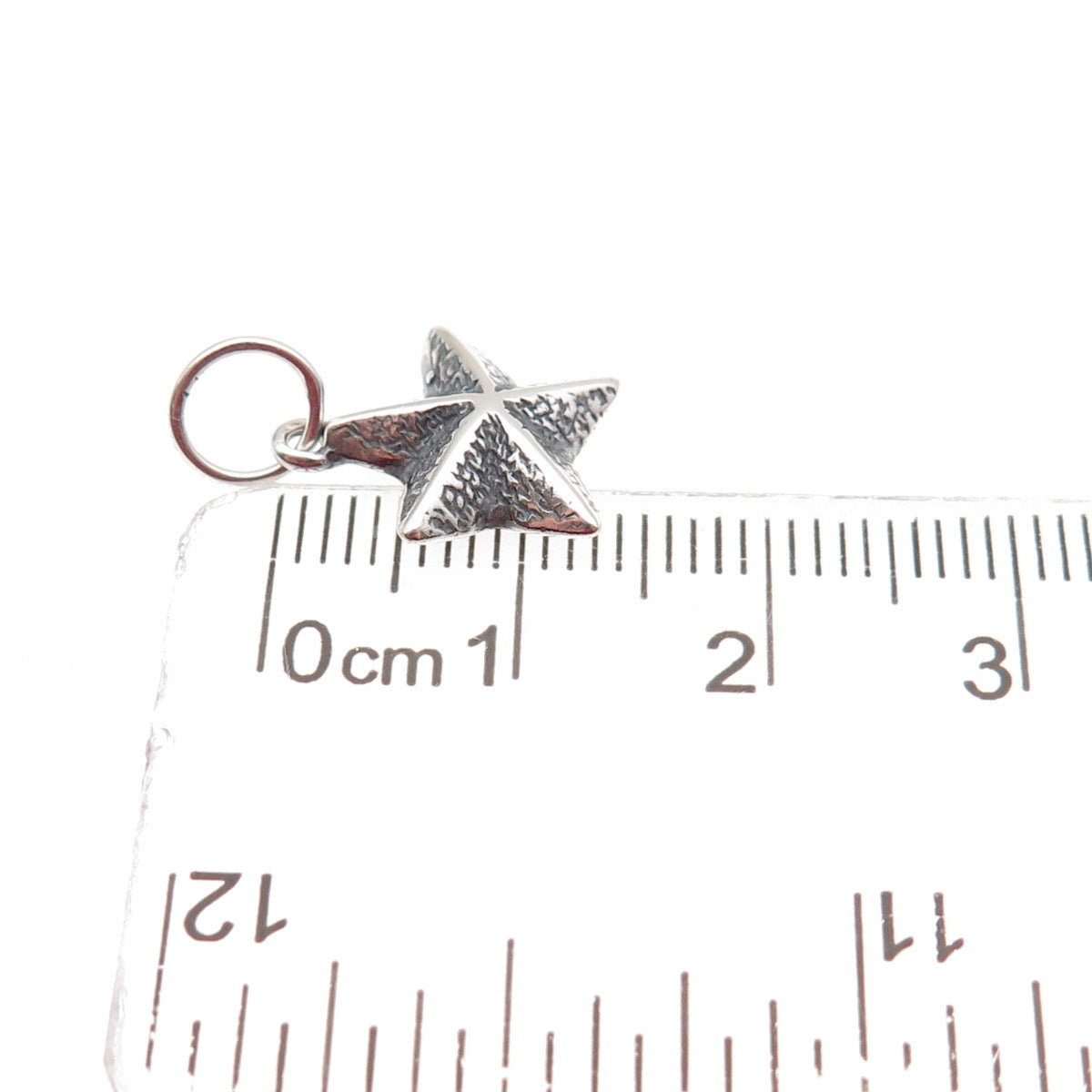 925 Sterling Silver Vintage Star Oxidized Mini Charm Pendant
