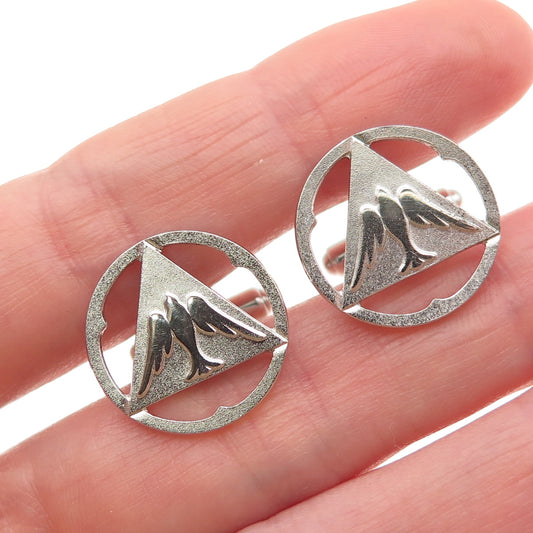 ANTAYA 925 Sterling Silver Vintage Holy Spirit Cufflinks