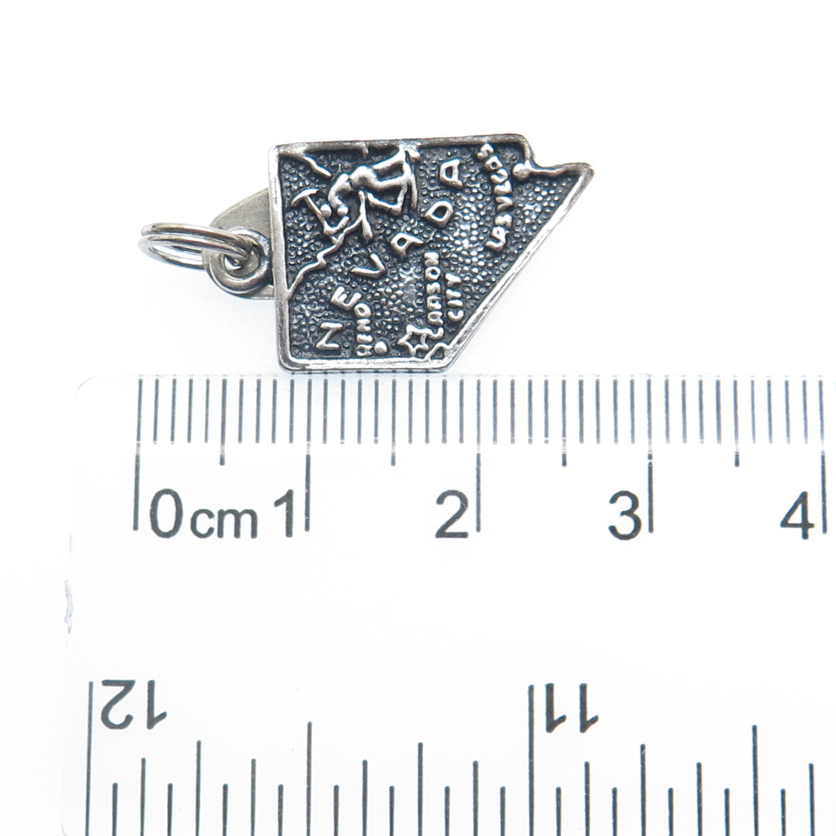 MAISELS INDIAN TRADING Sterling Silver Vintage Nevada State Map Charm Pendant