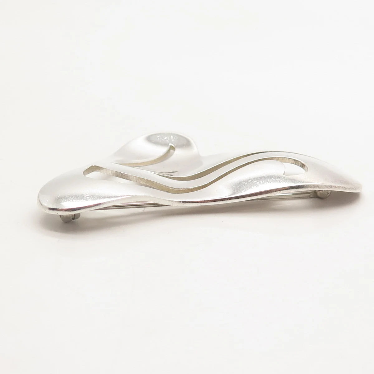 925 Sterling Silver Vintage Mexico Modernist Pin Brooch