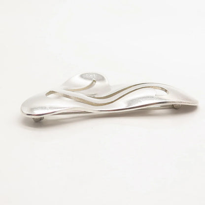 925 Sterling Silver Vintage Mexico Modernist Pin Brooch