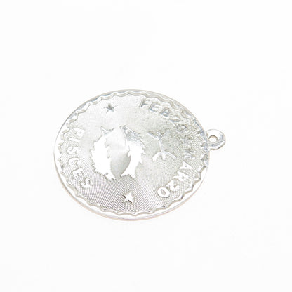 925 Sterling Silver Vintage Pisces Zodiac Sign Charm Pendant