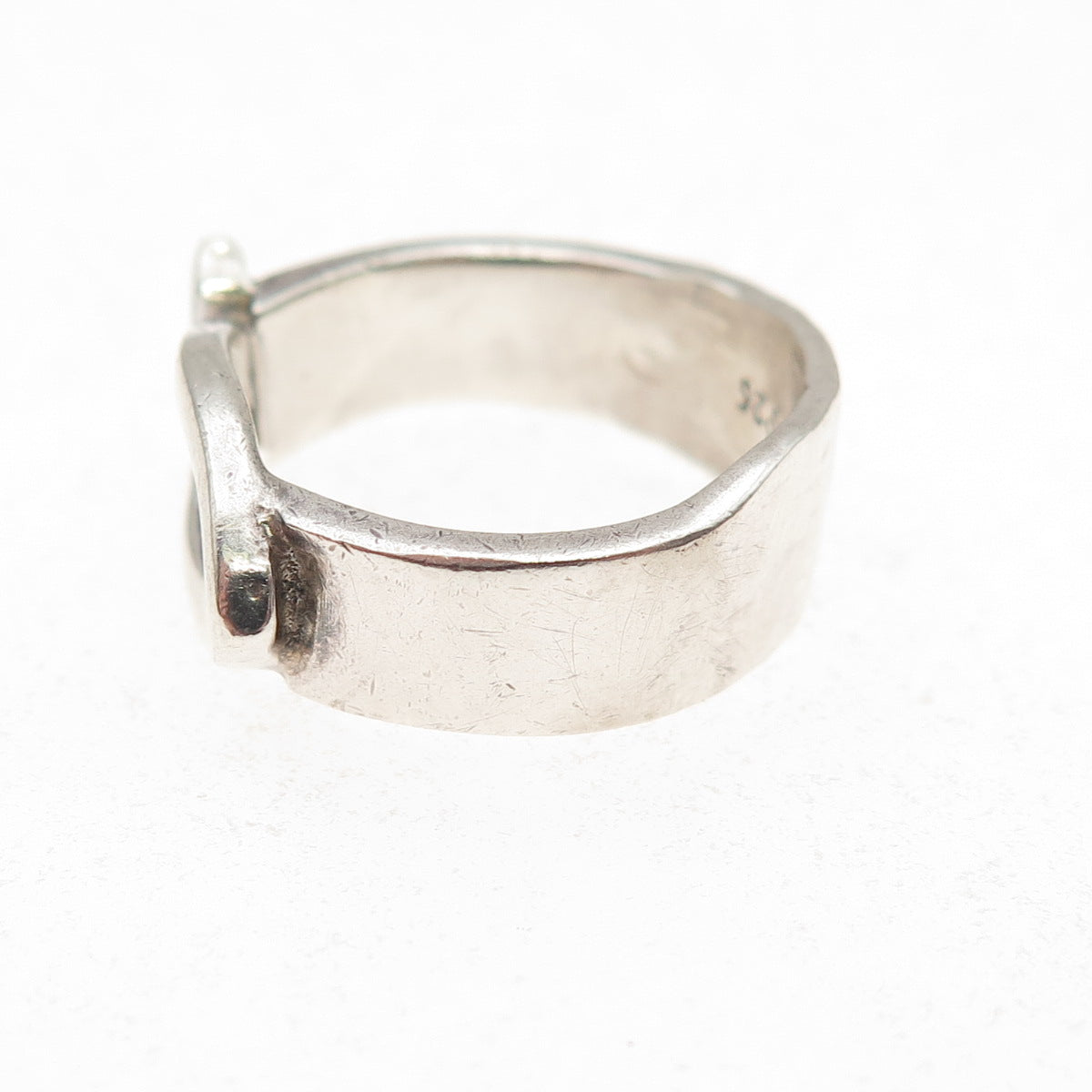 925 Sterling Silver Vintage Ichthys Religious Oxidized Ring Size 6