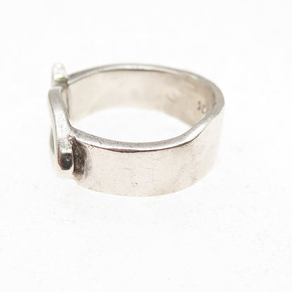925 Sterling Silver Vintage Ichthys Religious Oxidized Ring Size 6