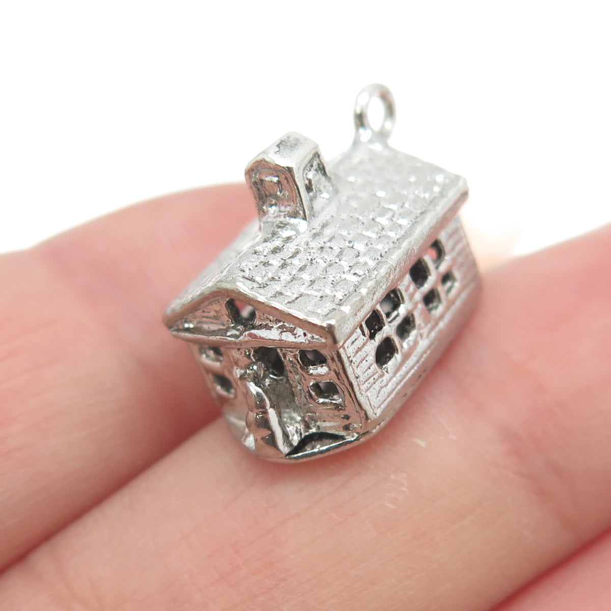 FELCHCRAFT 925 Sterling Silver Vintage Bride House 3D Charm Pendant