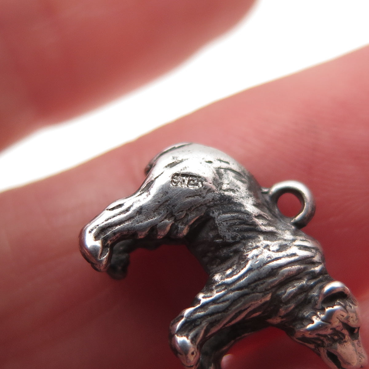 925 Sterling Silver Vintage Bear Oxidized 3D Mini Charm Pendant