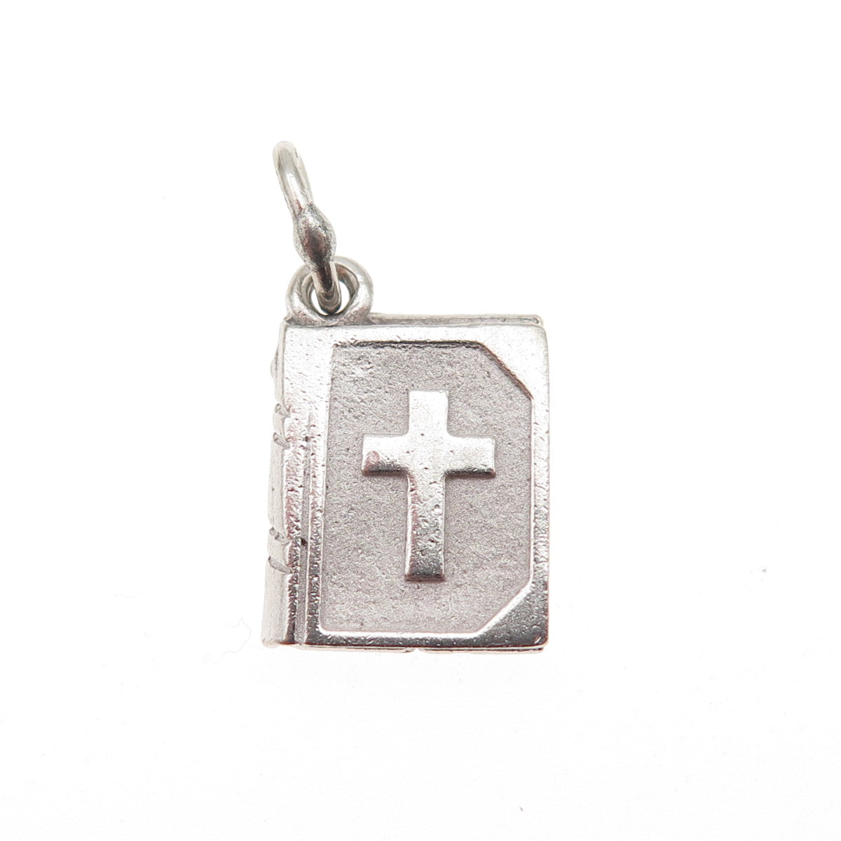 925 Sterling Silver Vintage Holy Bible Mini Charm Pendant