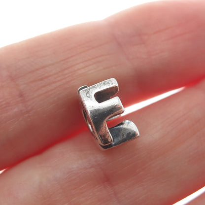 CHAMILIA 925 Sterling Silver Letter F Initial Bead Charm