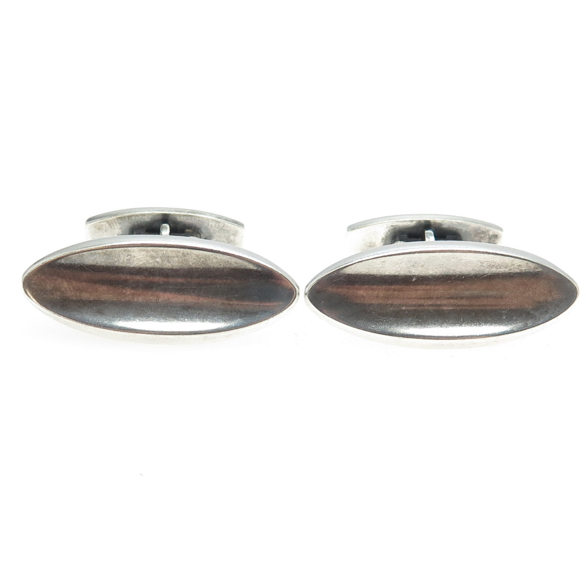 HANS HANSEN 925S Sterling Silver Vintage Denmark Modernist Cufflinks #635