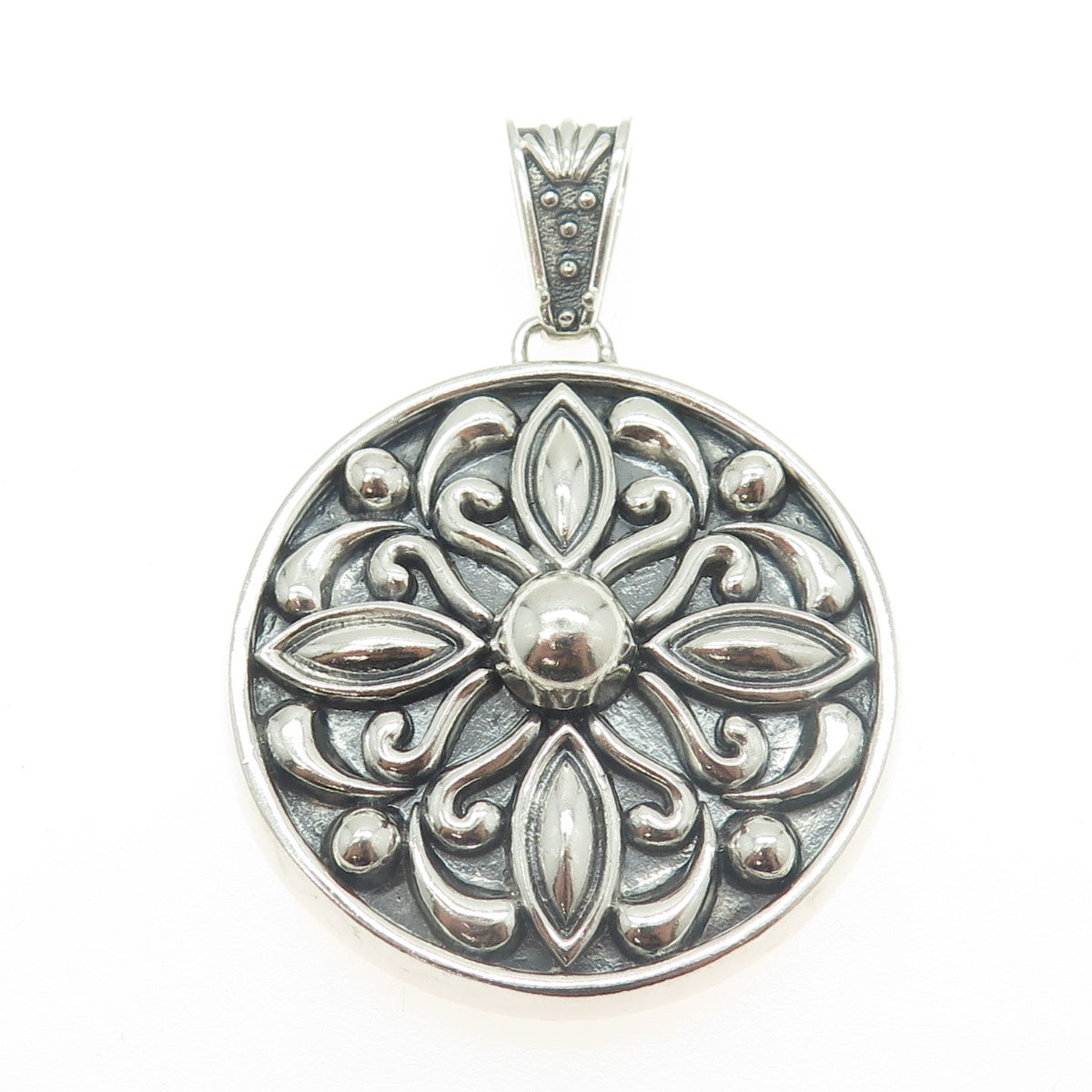 MARK WASSERMAN SAMARA 925 Sterling Silver Vintage Mexico Ornate Pendant