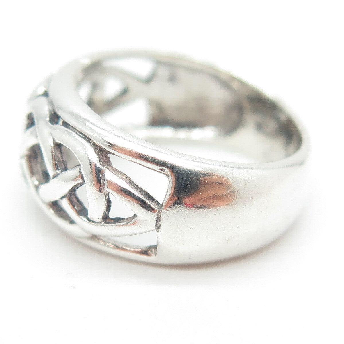 925 Sterling Silver Vintage Celtic Knot Ring Size 6