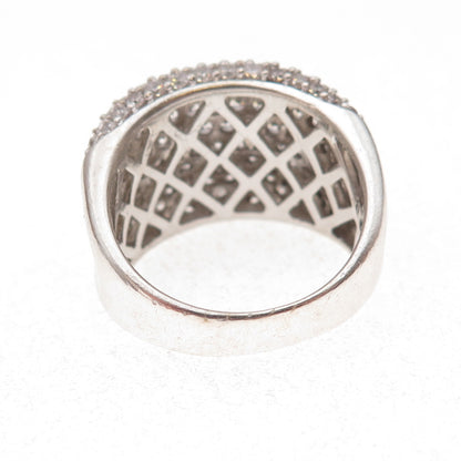 Apogee 925 Sterling Silver Round-Cut C Z Curve Ring Size 10.25