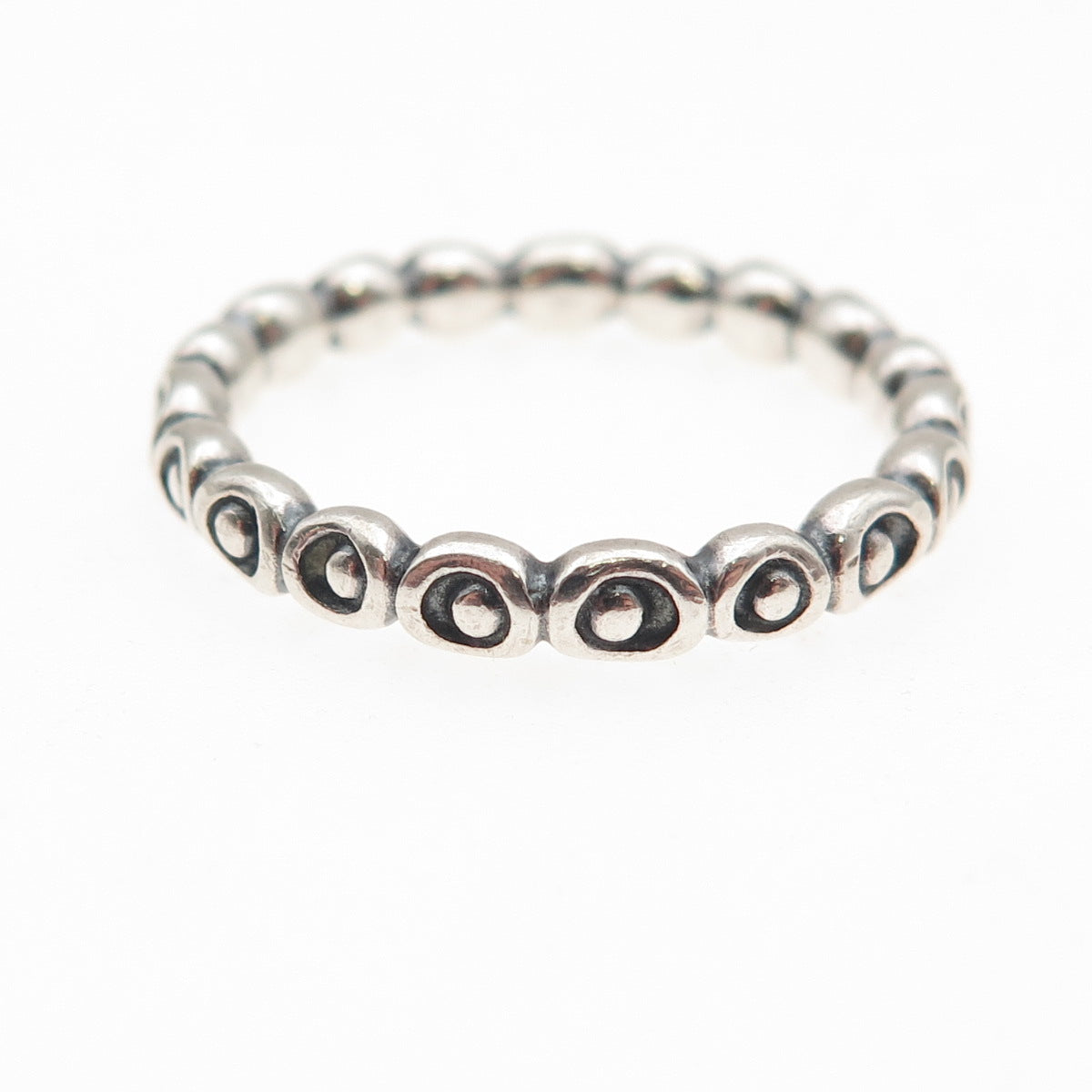 PANDORA 925 Sterling Silver Celebration Band Ring Size 8