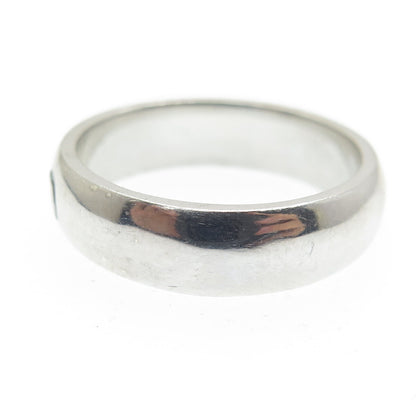 925 Sterling Silver Infinity Engraved Band Ring Size 8.75