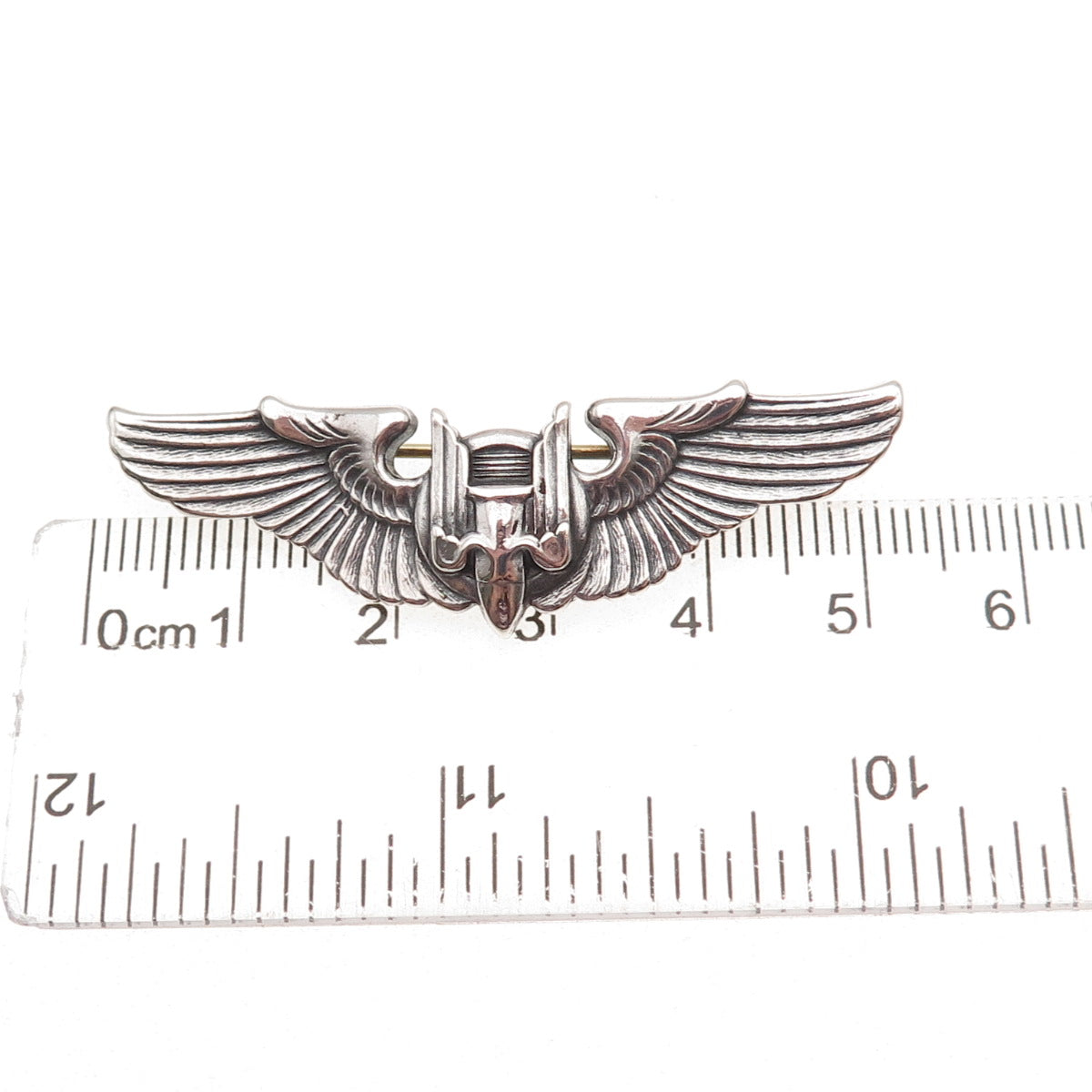 925 Sterling Silver Antique WWII US Army Air Force Aerial Gunner Pin Brooch