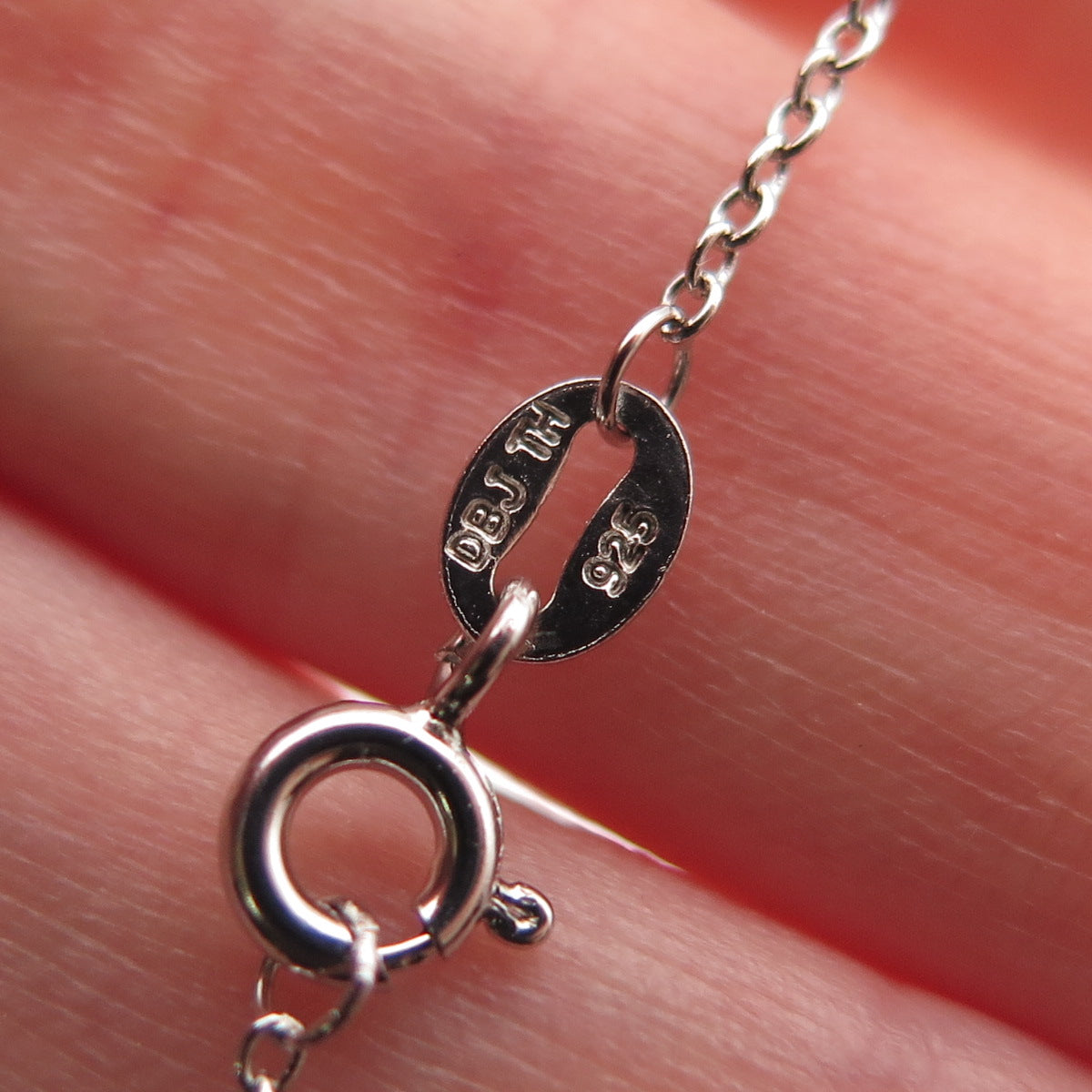 DEE BERKLE 925 Sterling Silver Princess & Round-Cut C Z Cable Chain Necklace 18"