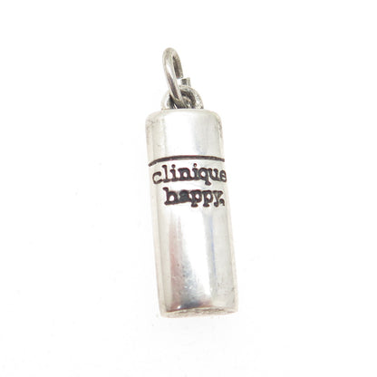 925 Sterling Silver Vintage "Clinique Happy" Female Perfume Charm Pendant